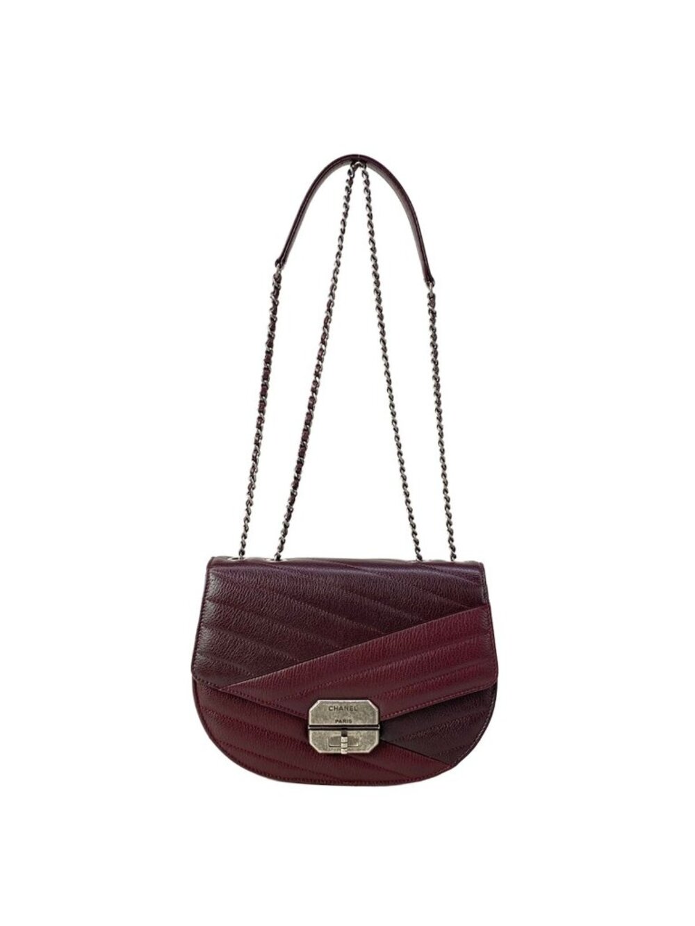 Chanel Shoulder Bag 2.55 Gabrielle Dark Bordeaux Leather